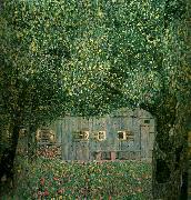 Gustav Klimt bondgard i ovre osterrike oil on canvas